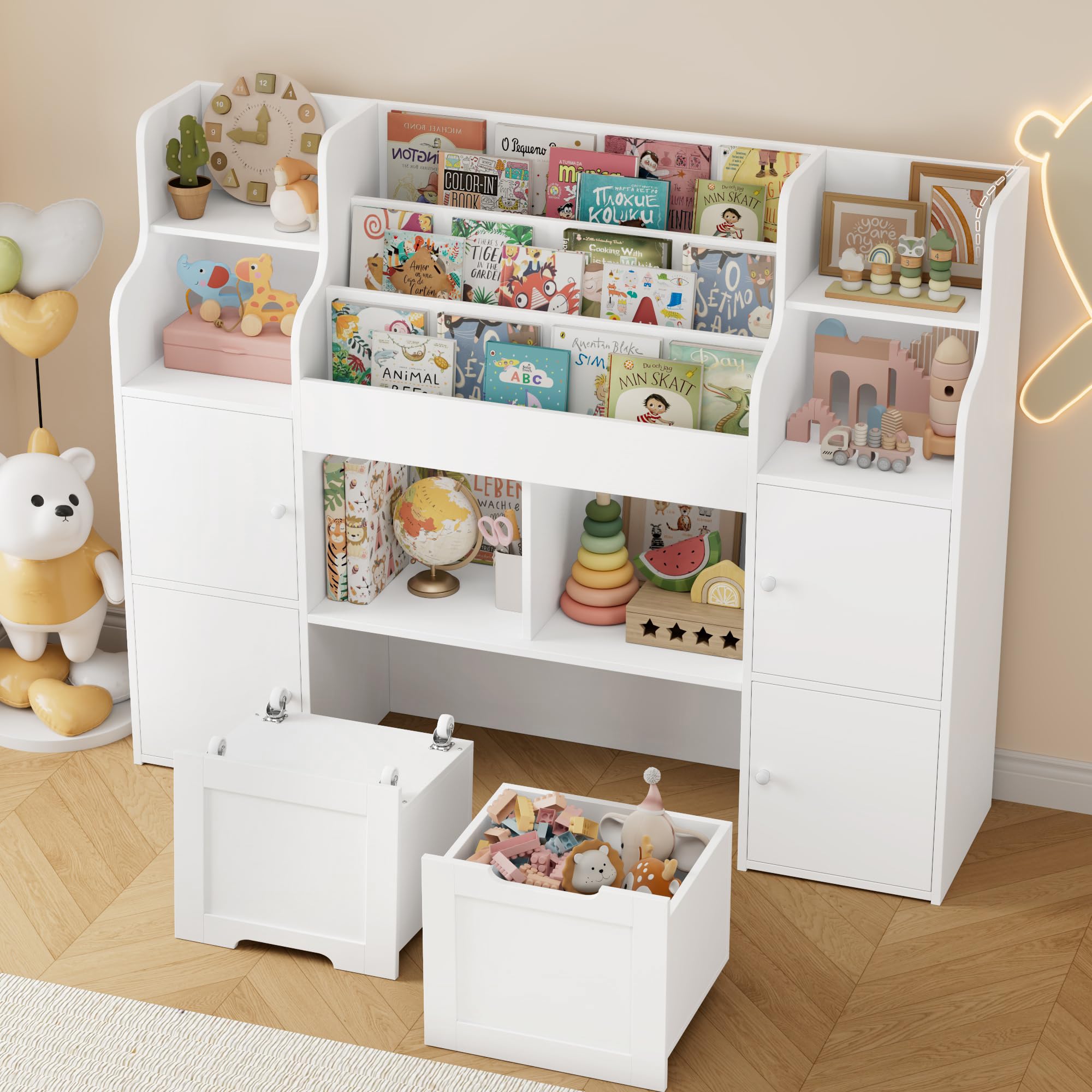 forehill-kinderregal-wei-12-f-cher-122x30x100-cm-b-cherregal image 8