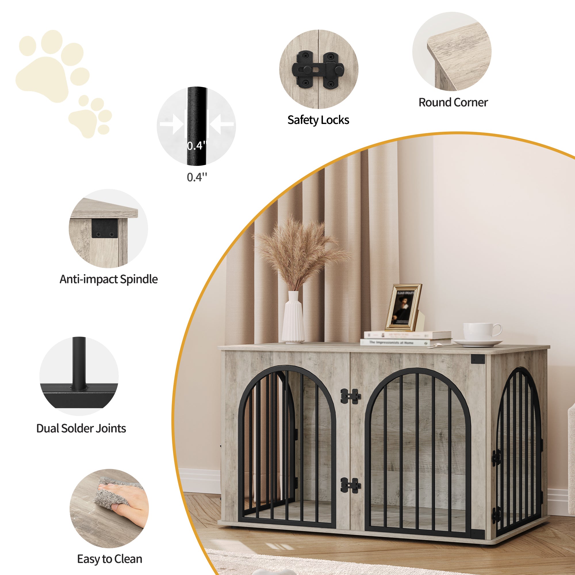 hzuaneri-pet-dfc84105b-hundebox-light-ivory-100cm-mit-3-t-ren image 7