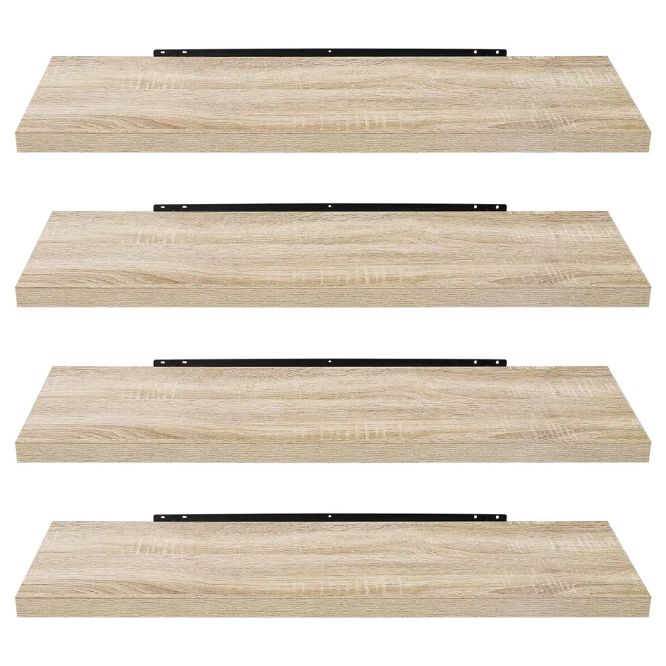 eugad-wandregal-80-cm-eiche-4er-set-mdf-schweberegal image 1
