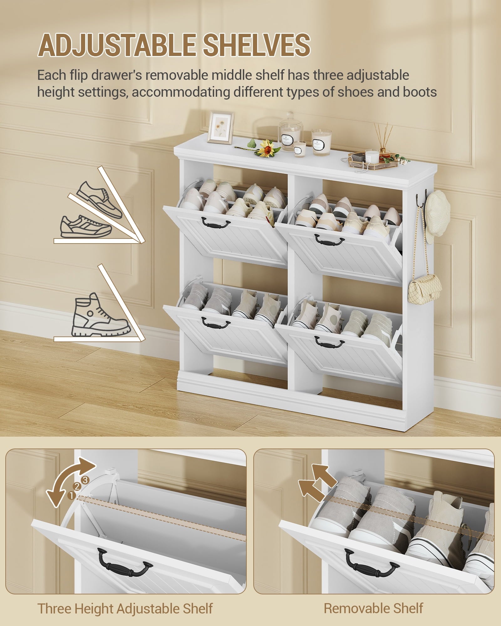 hzuaneri-schuhschrank-wei-schmal-4-klappen-kippt-r-holz image 3