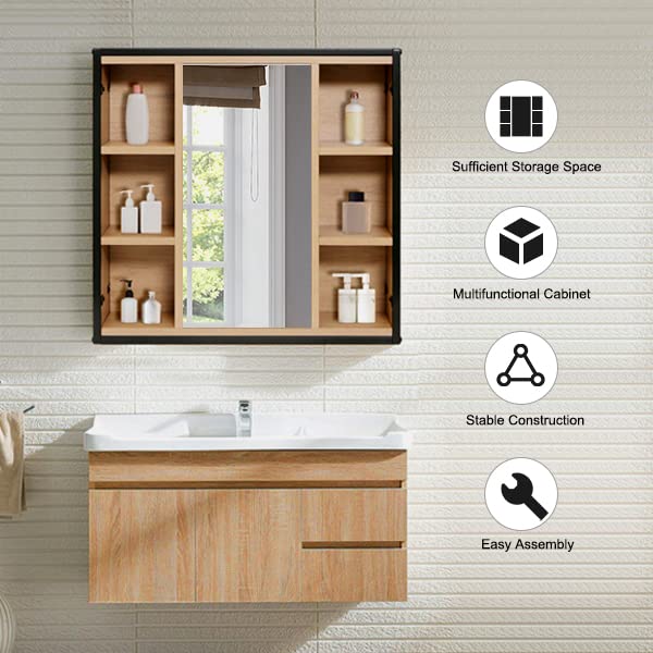 eugad-spiegelschrank-bad-60x58x16cm-verstellbare-ablagen image 5