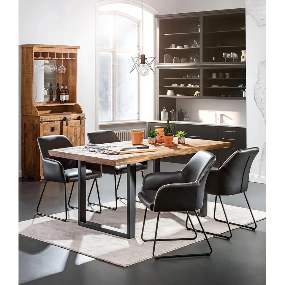 lomadox-esszimmer-esszimmer-set-mangoholz-natur-massiv-2-teilig image 1