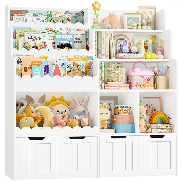 forehill-children-s-room-kinderregal-wei-mit-4-boxen image 1