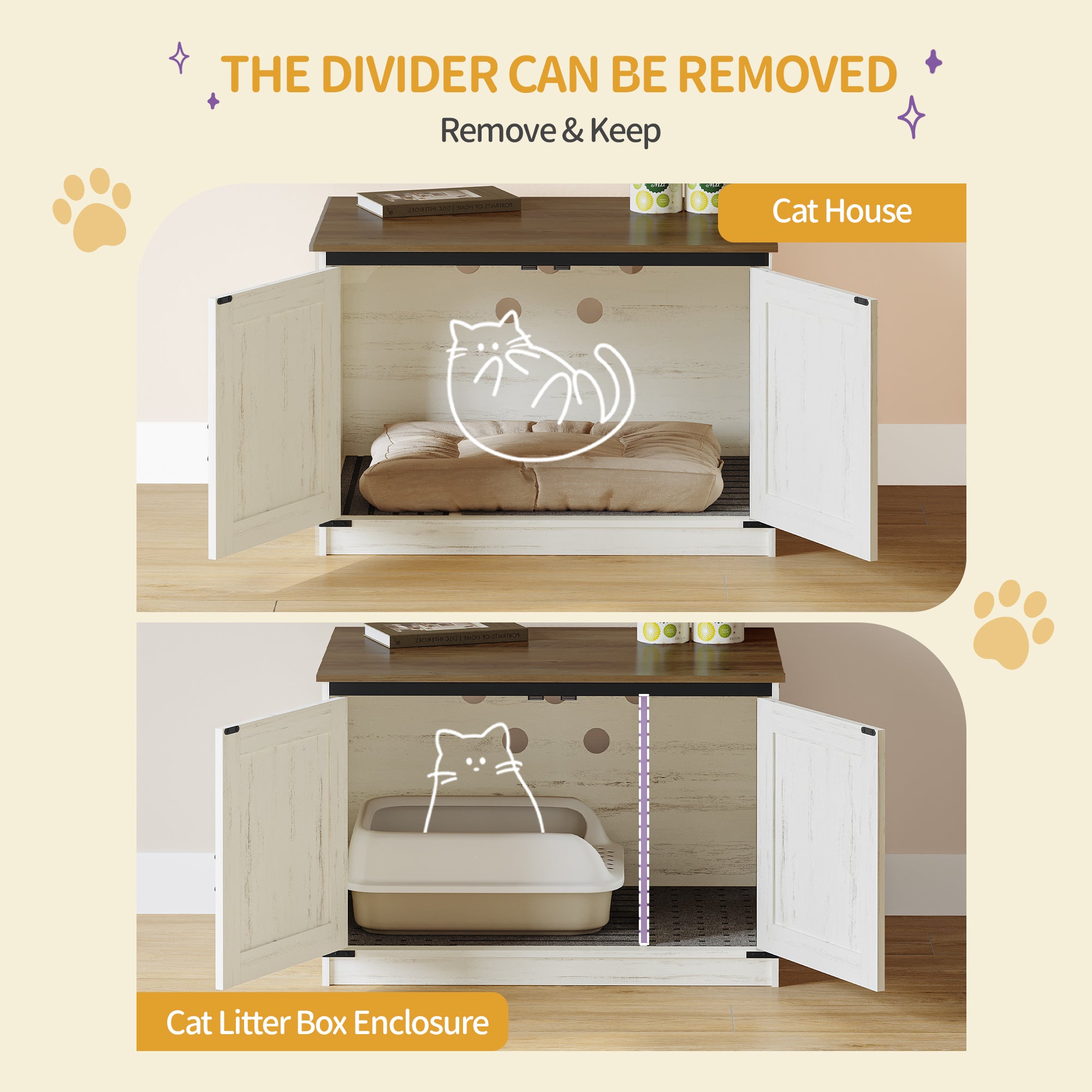 hzuaneri-pet-katzenklo-schrank-cb86614x-braun-wei image 4