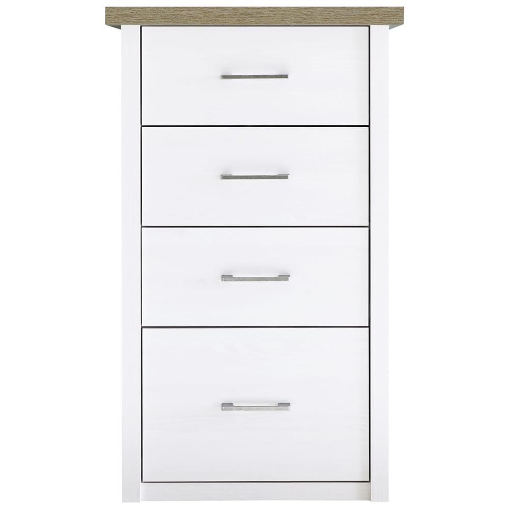 lomadox-lund-78-kommode-pinie-wei-4-schubladen-60-cm image 5