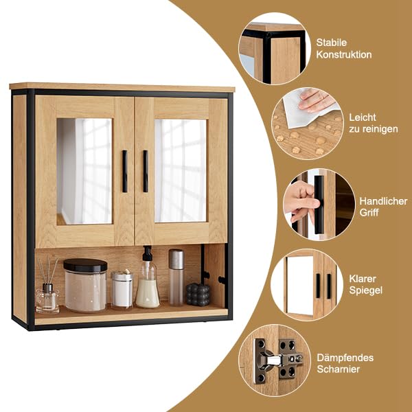 eugad-spiegelschrank-56x60x13-cm-helle-eiche-schwarz image 8