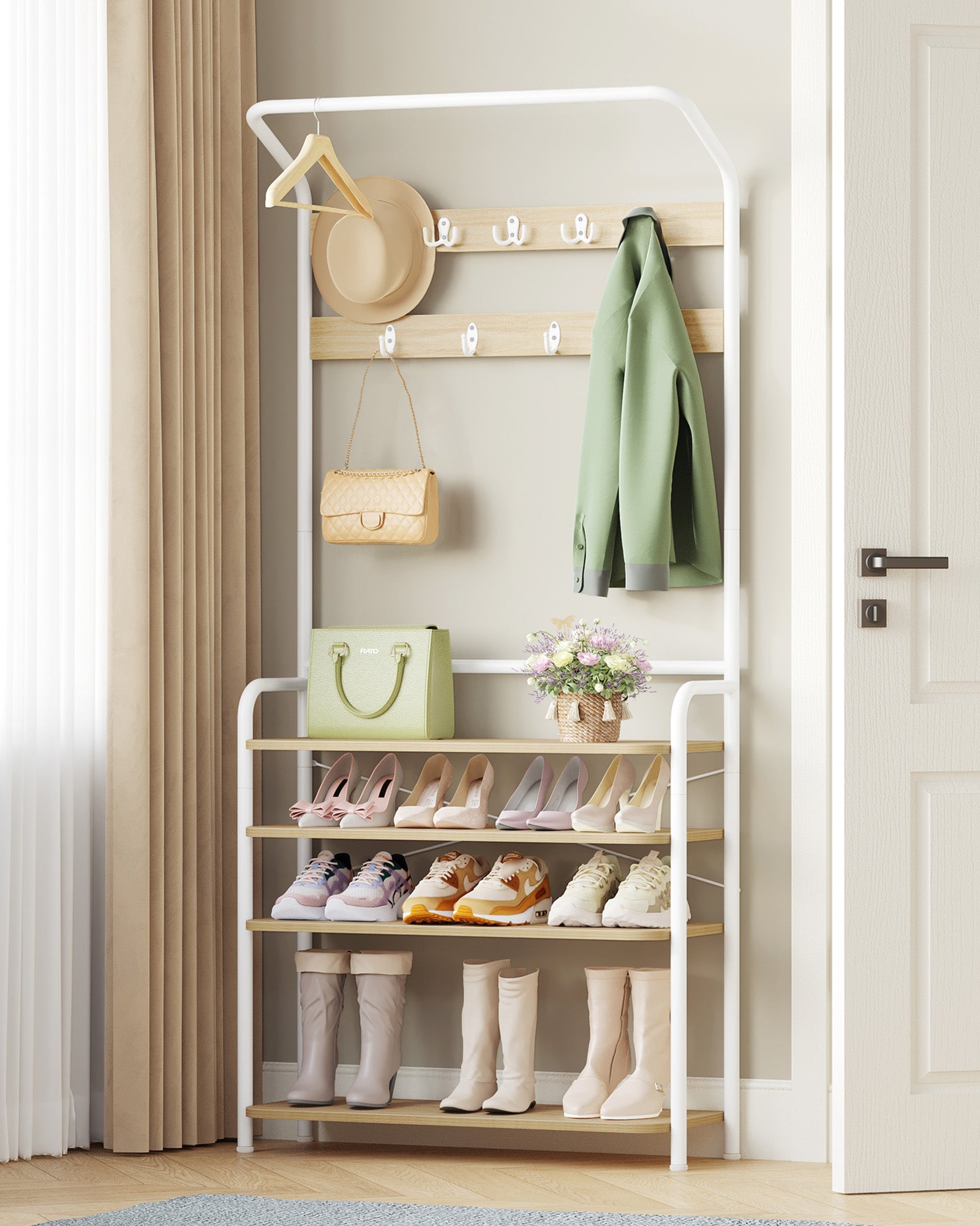 hzuaneri-ht19016w-garderobe-eiche-wei-mit-schuhregal-bank image 4