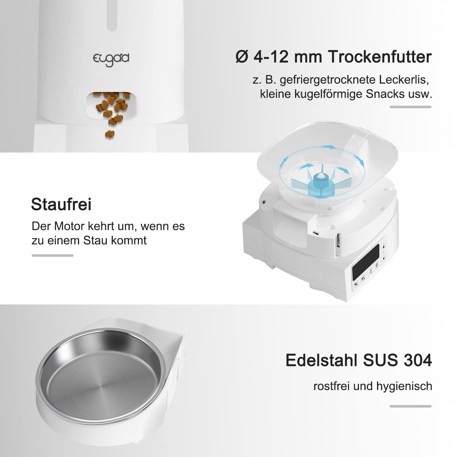 eugad-futterautomat-katze-hund-4l-2-n-pfe-edelstahl image 3