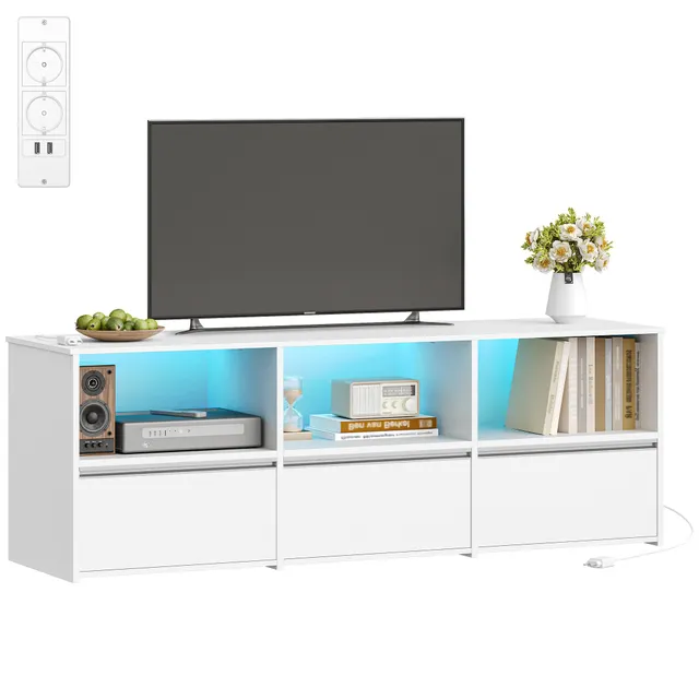 hzuaneri-tv16503w-tv-schrank-wei-143-5-cm-mit-led image 1