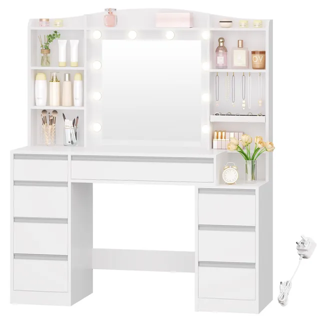 hzuaneri-bedroom-schminktisch-wei-dt41103x-mit-led-spiegel image 1