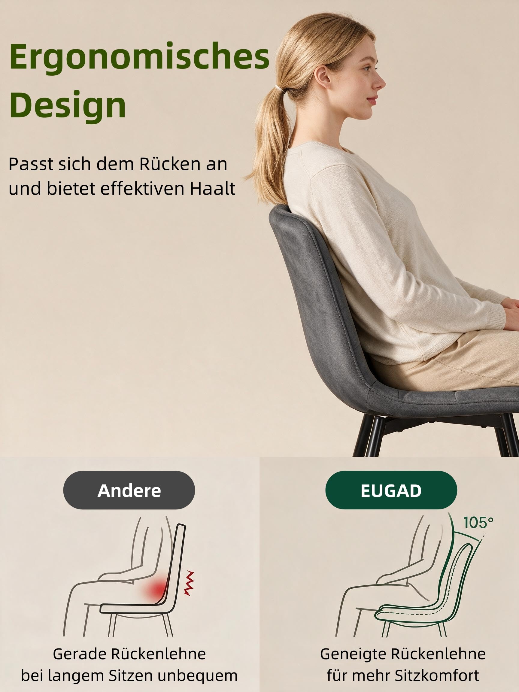 eugad-esszimmerst-hle-4er-set-drehbar-samt-dunkelgrau-150kg image 5