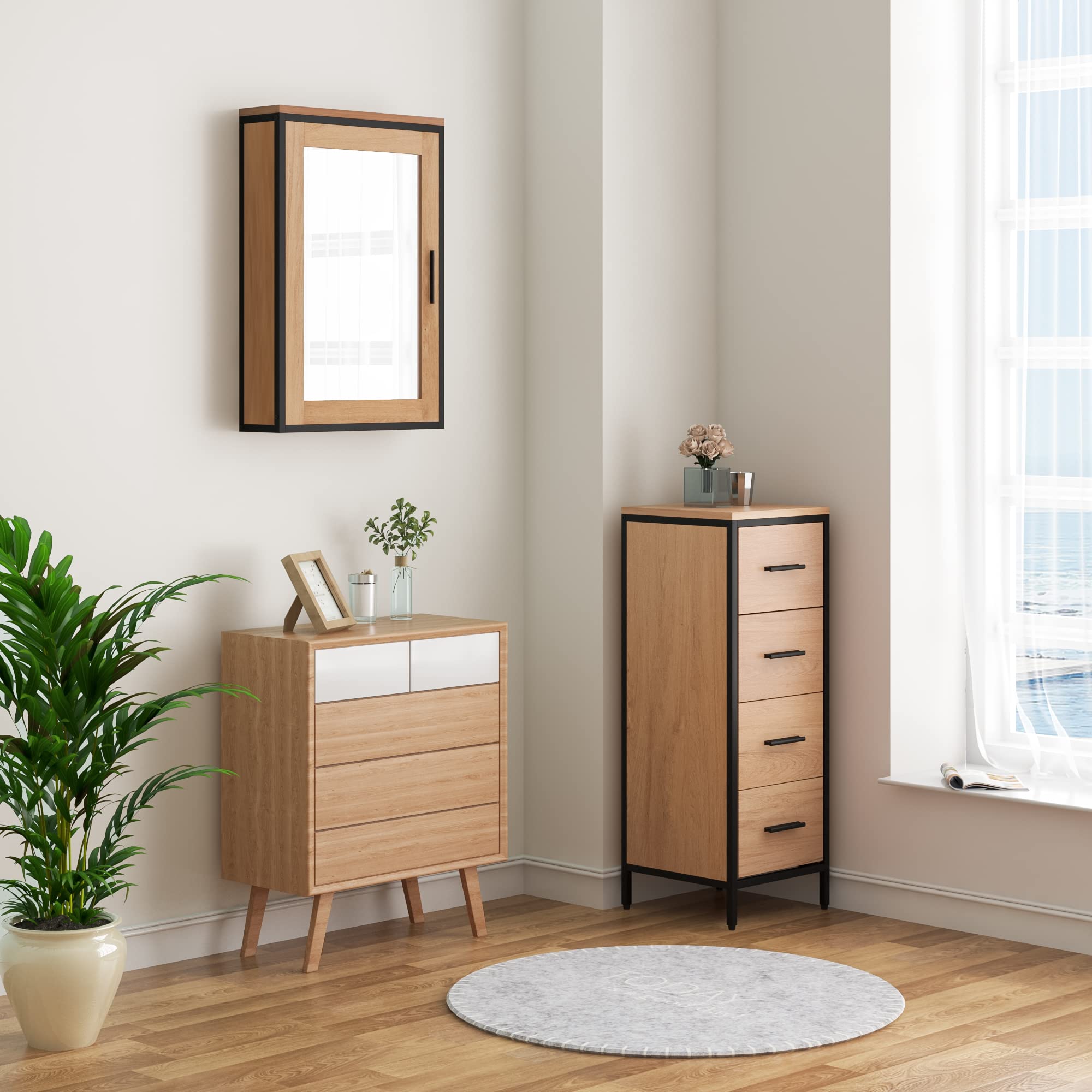 eugad-aufbewahrung-badezimmerschrank-4-schubladen-30x30x82-cm image 5