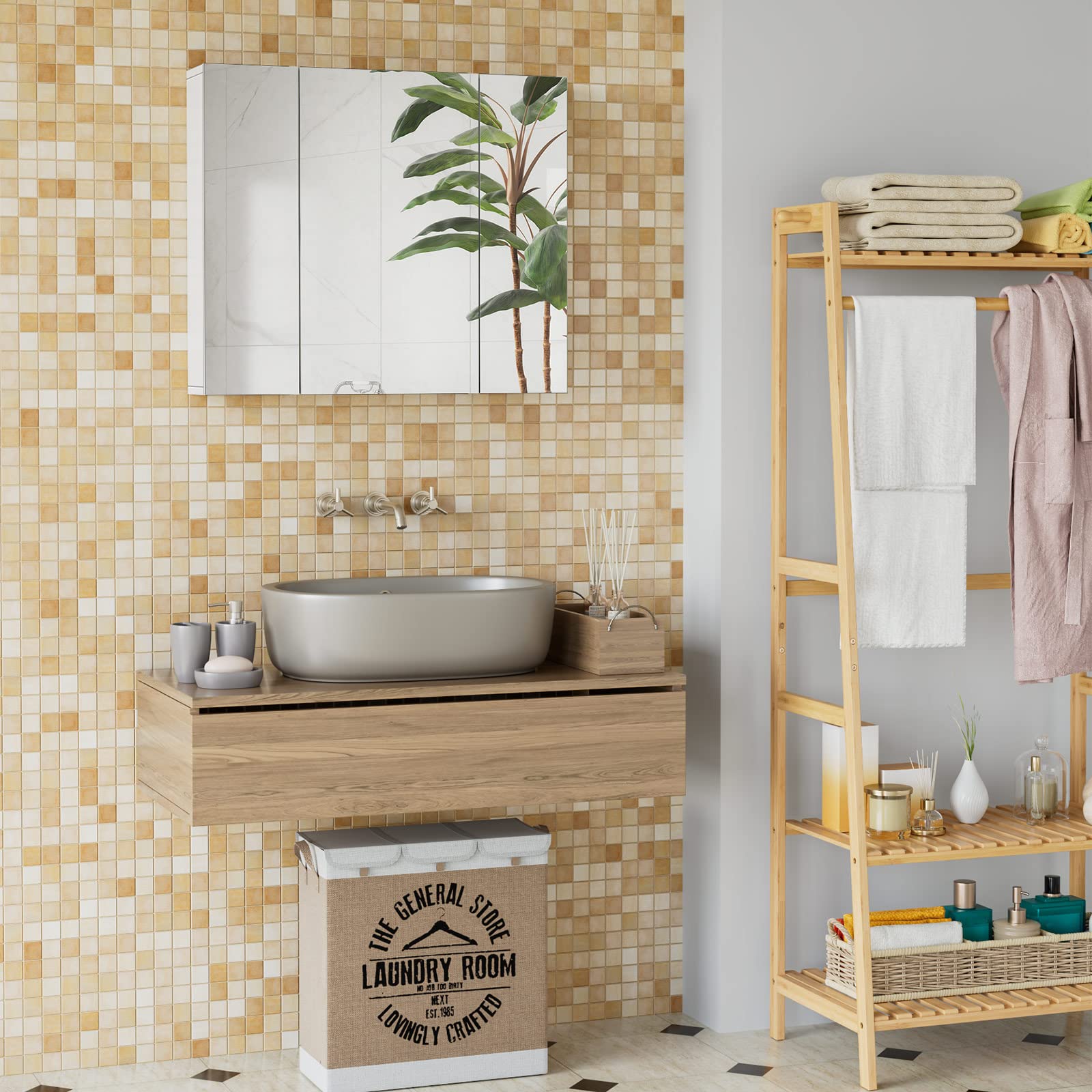 forehill-bathroom-vanity-spiegelschrank-wei-70x15x60cm image 4