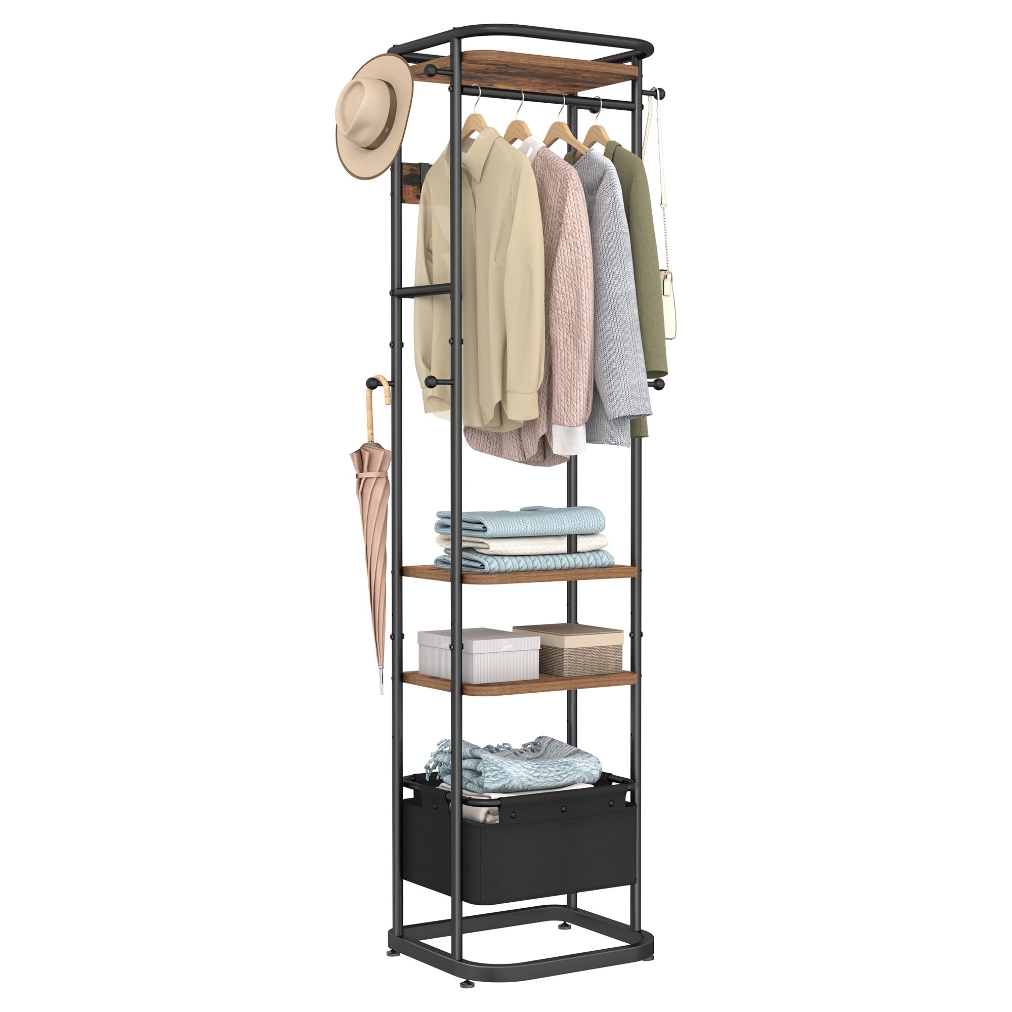 hzuaneri-living-room-cr34701b-garderobe-braun-schwarz-korb image 5