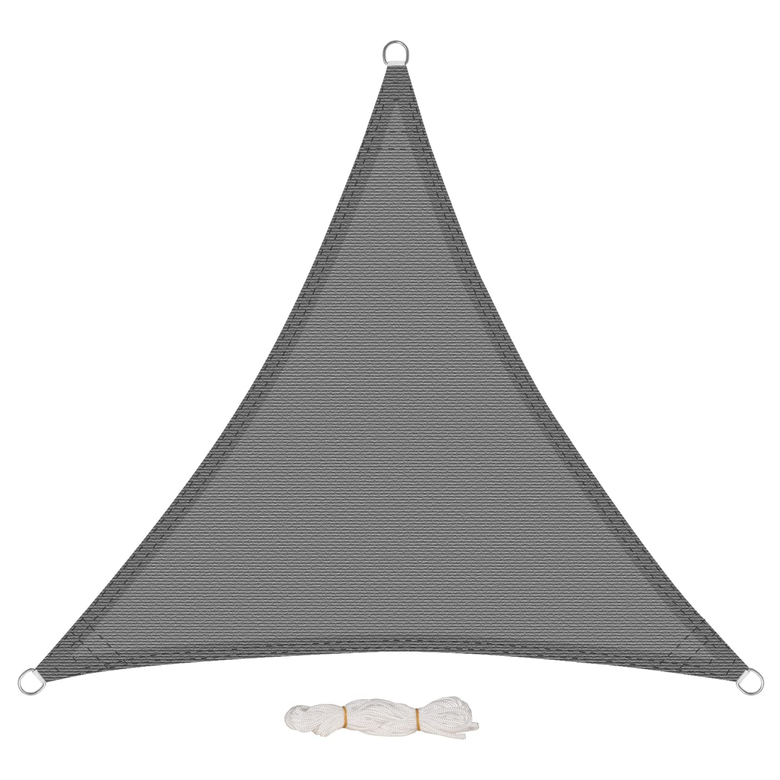 eugad-sonnensegel-dreieckig-3x3x3m-grau-hdpe-200g-0171zyf image 1