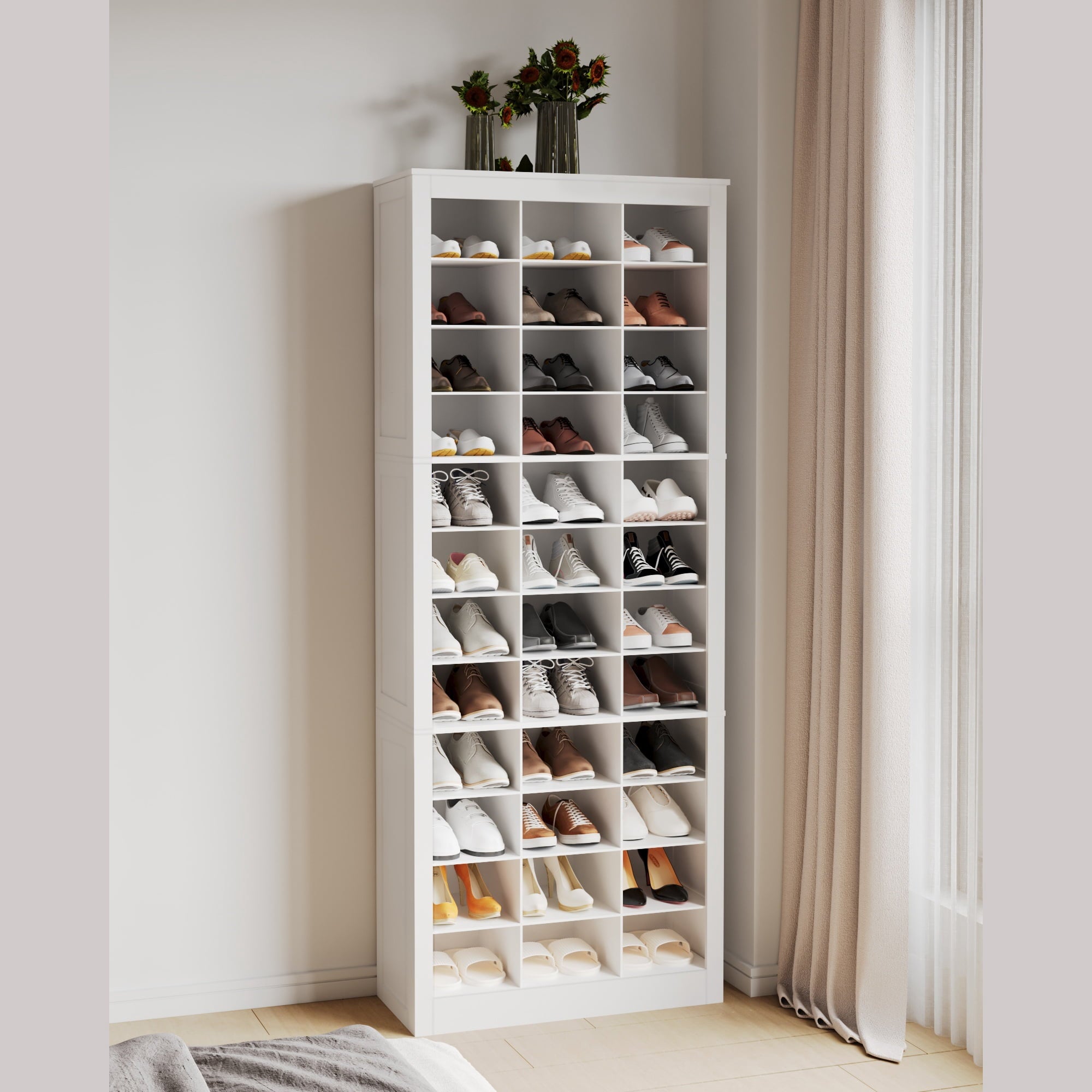 hzuaneri-living-room-schuhschrank-wei-12-f-cher-f-r-36-paare image 4