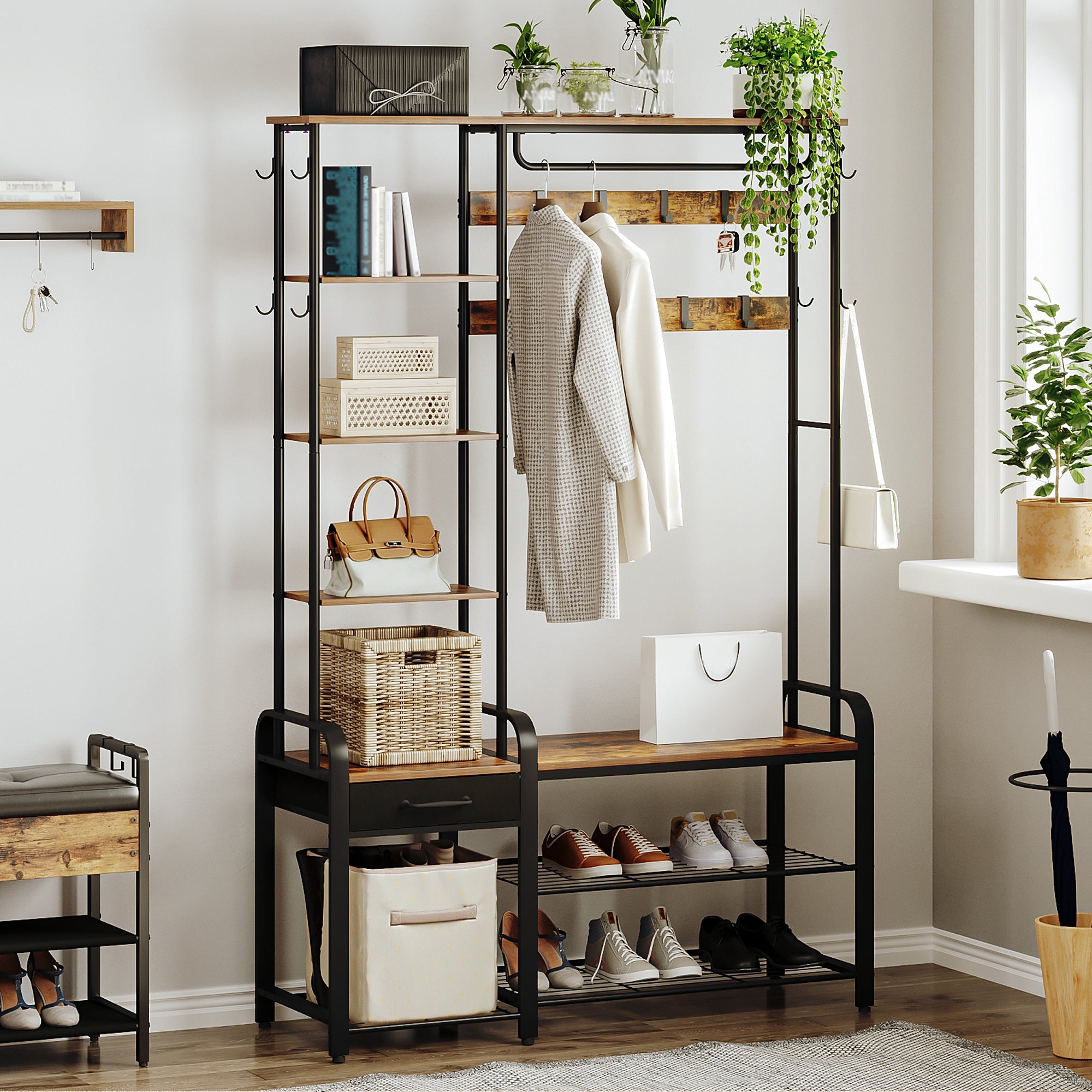 hzuaneri-living-room-ht03501b-garderobe-braun-mit-sitzbank image 5