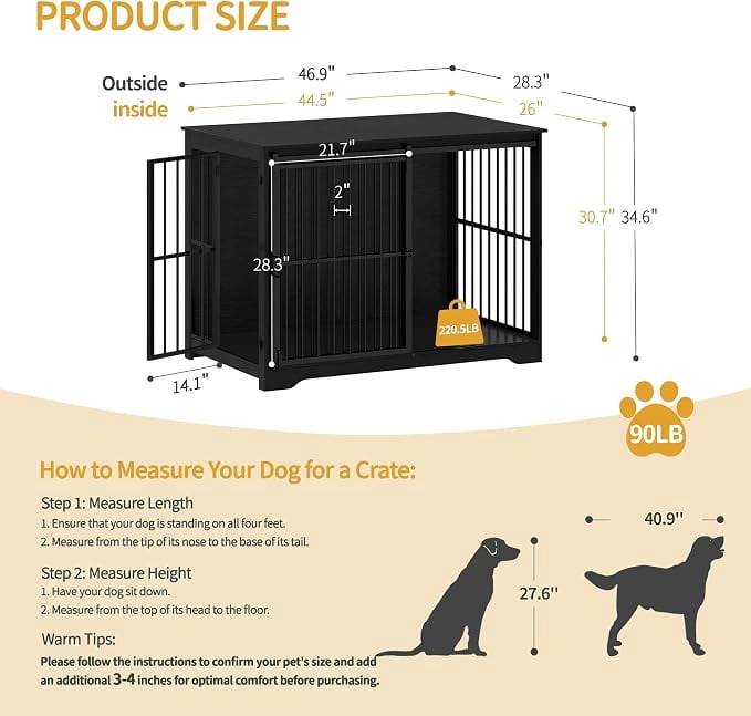 hzuaneri-hundebox-holz-xxl-schwarz-schiebet-r-119-cm image 4