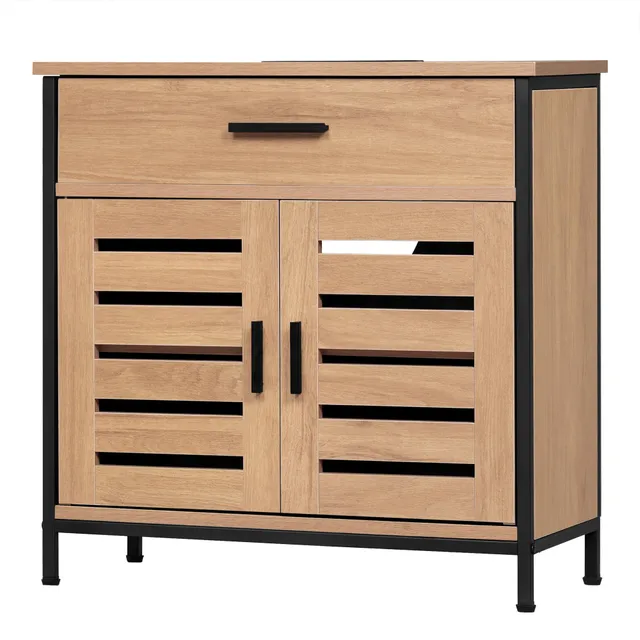 eugad-waschbeckenunterschrank-helle-eiche-60x60x30-schublade image 1