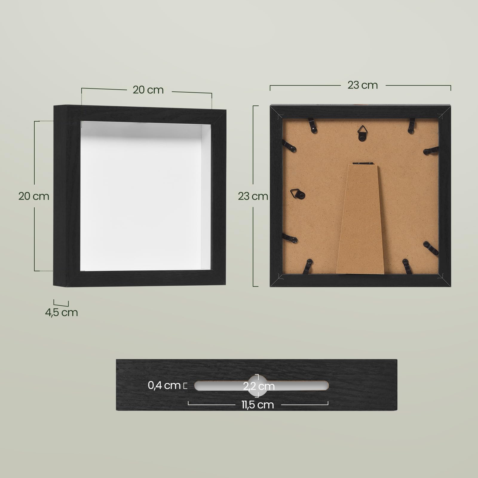 eugad-3d-bilderrahmen-20x20-cm-schwarz-zum-bef-llen image 3