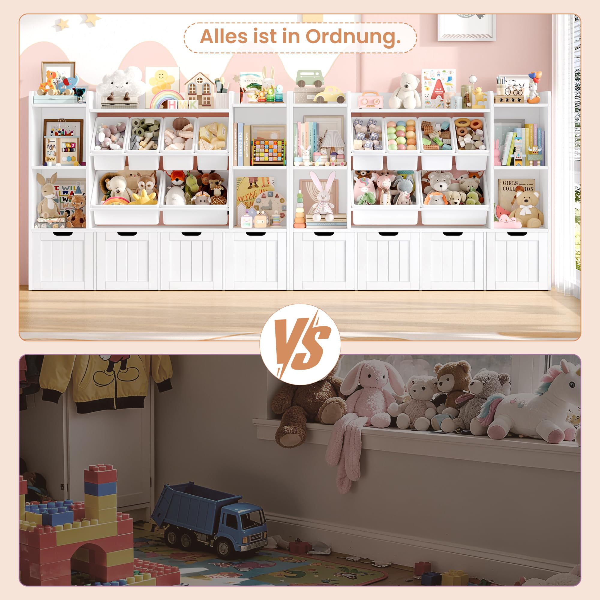 forehill-kinderregal-140cm-wei-mit-boxen-spielzeugregal image 8