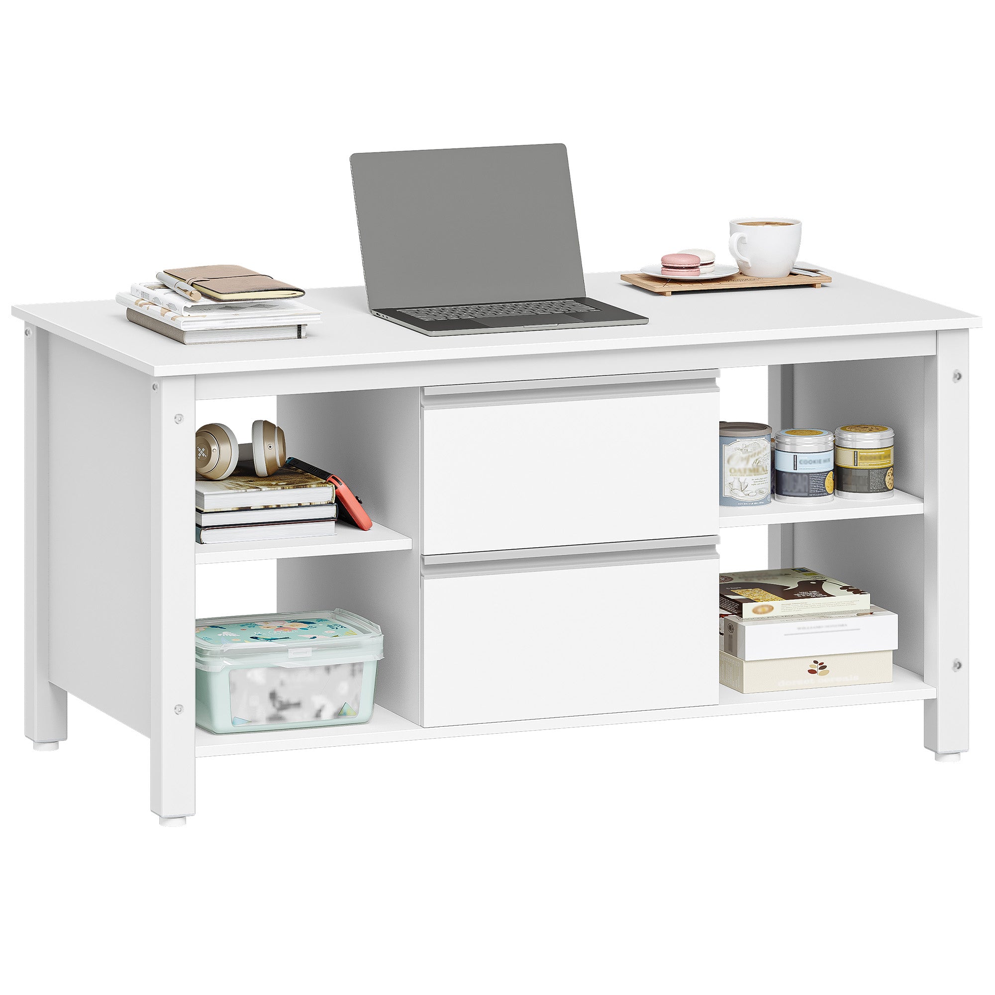hzuaneri-ct22003w-couchtisch-wei-silber-100cm-2-schubladen image 2