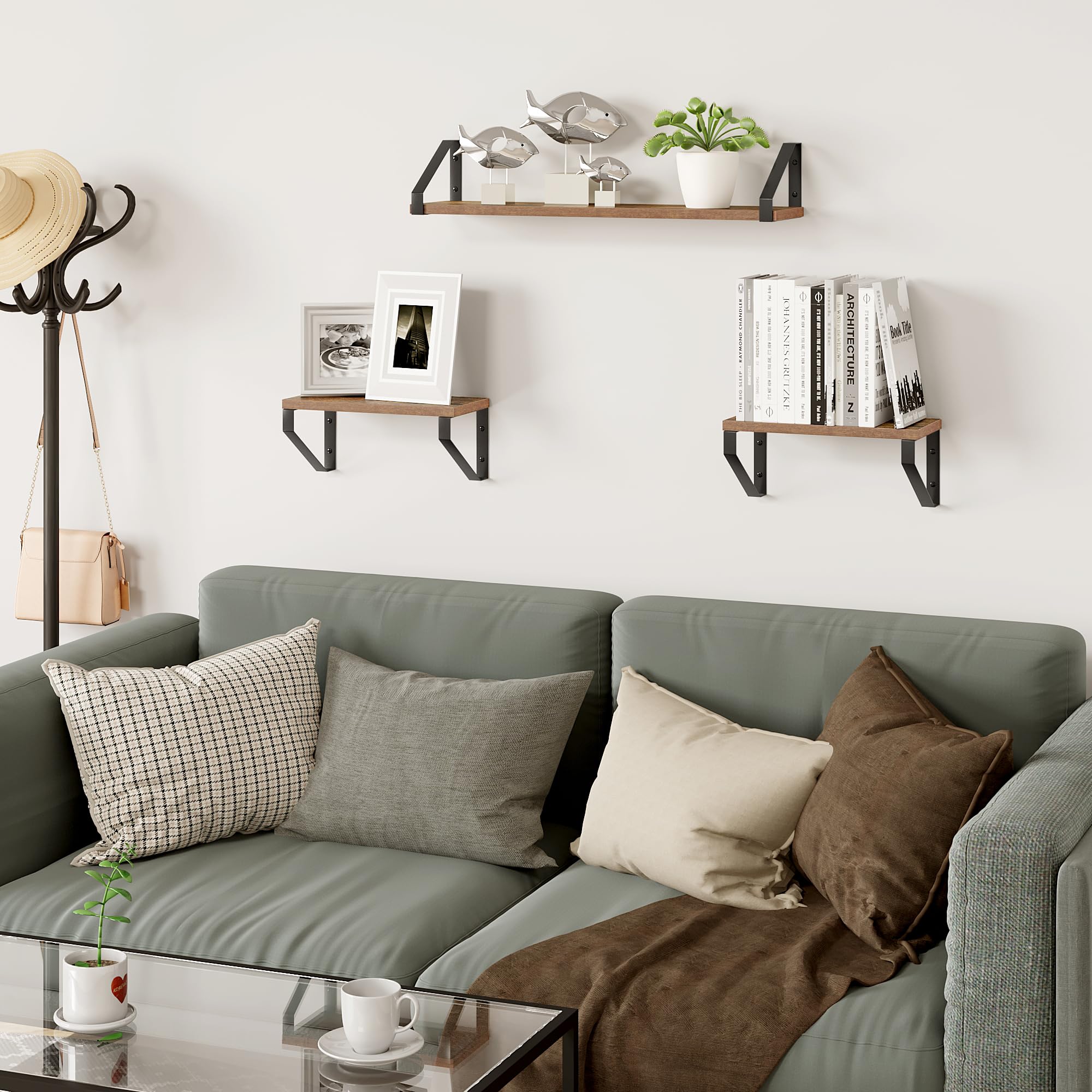 eugad-wandregal-3er-set-vintage-holzoptik-60cm-30cm image 5