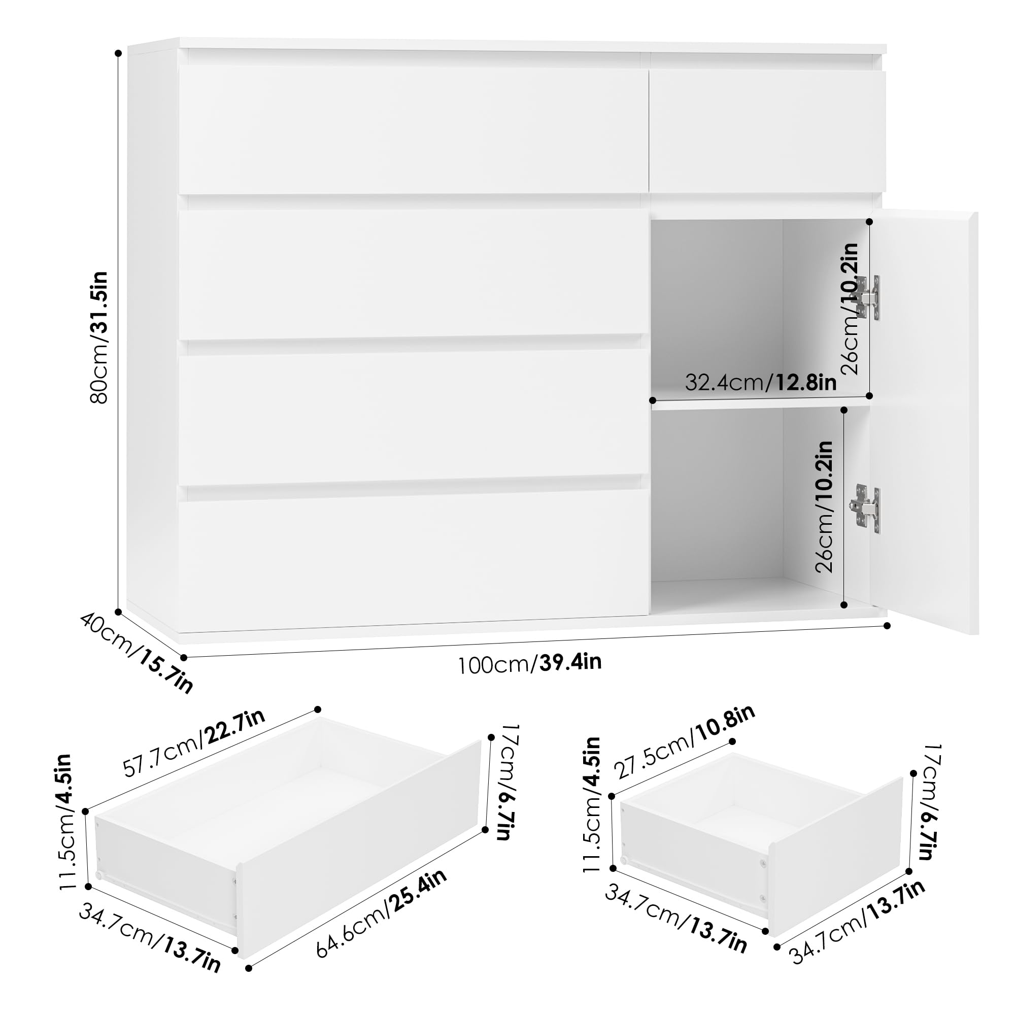 forehill-kommode-wei-mit-schubladen-t-ren-100x40cm-holz image 3