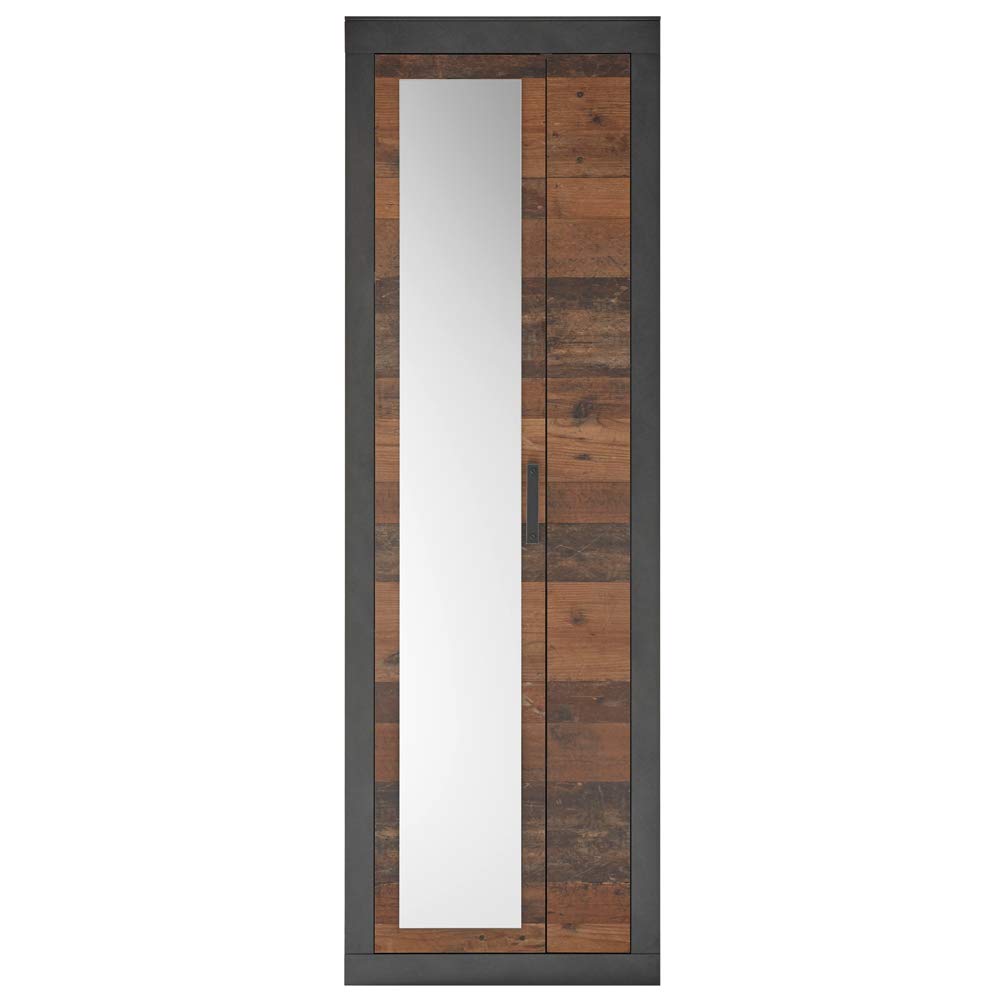 lomadox-flur-garderobenschrank-65x201x42-matera-anthrazit-spiegel image 4