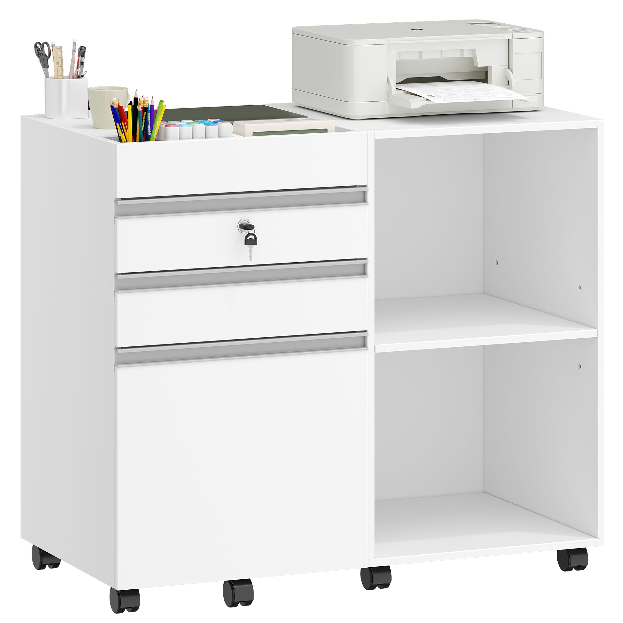 hzuaneri-home-office-fc42003x-rollcontainer-wei-a4 image 2