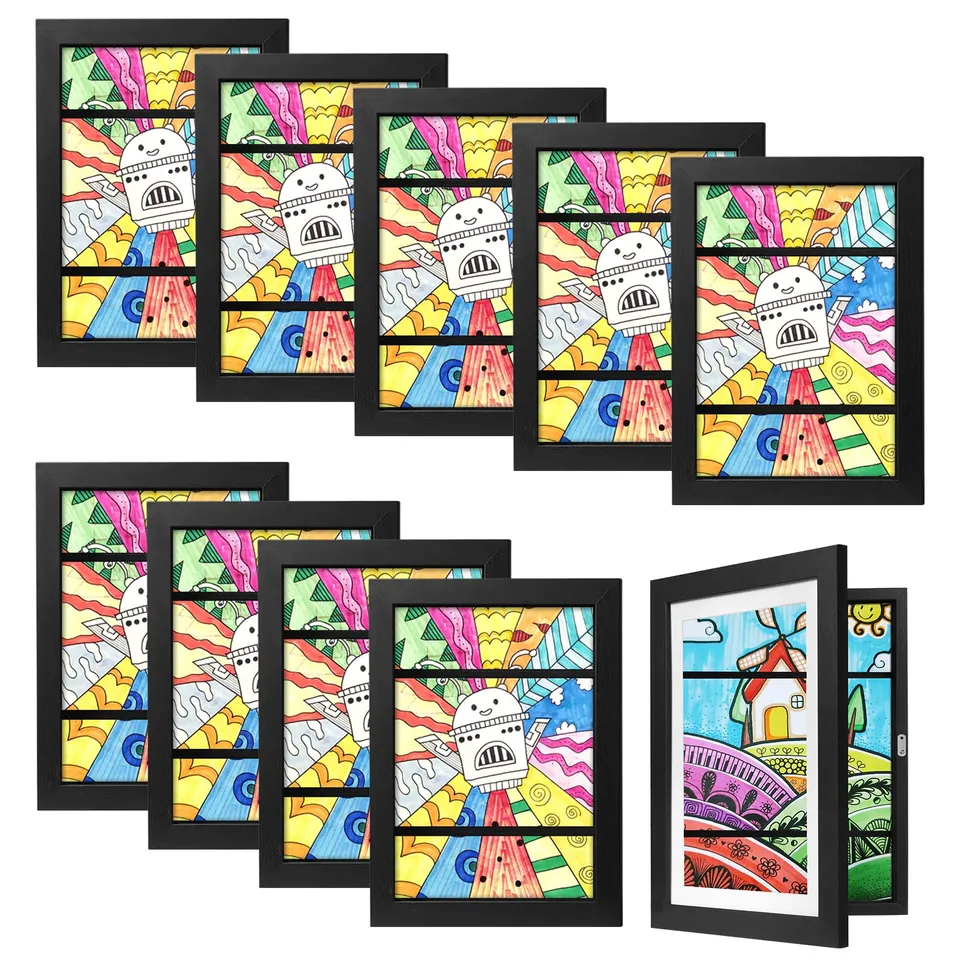 eugad-bilderrahmen-kinderzeichnungen-a4-schwarz-10er-set image 1