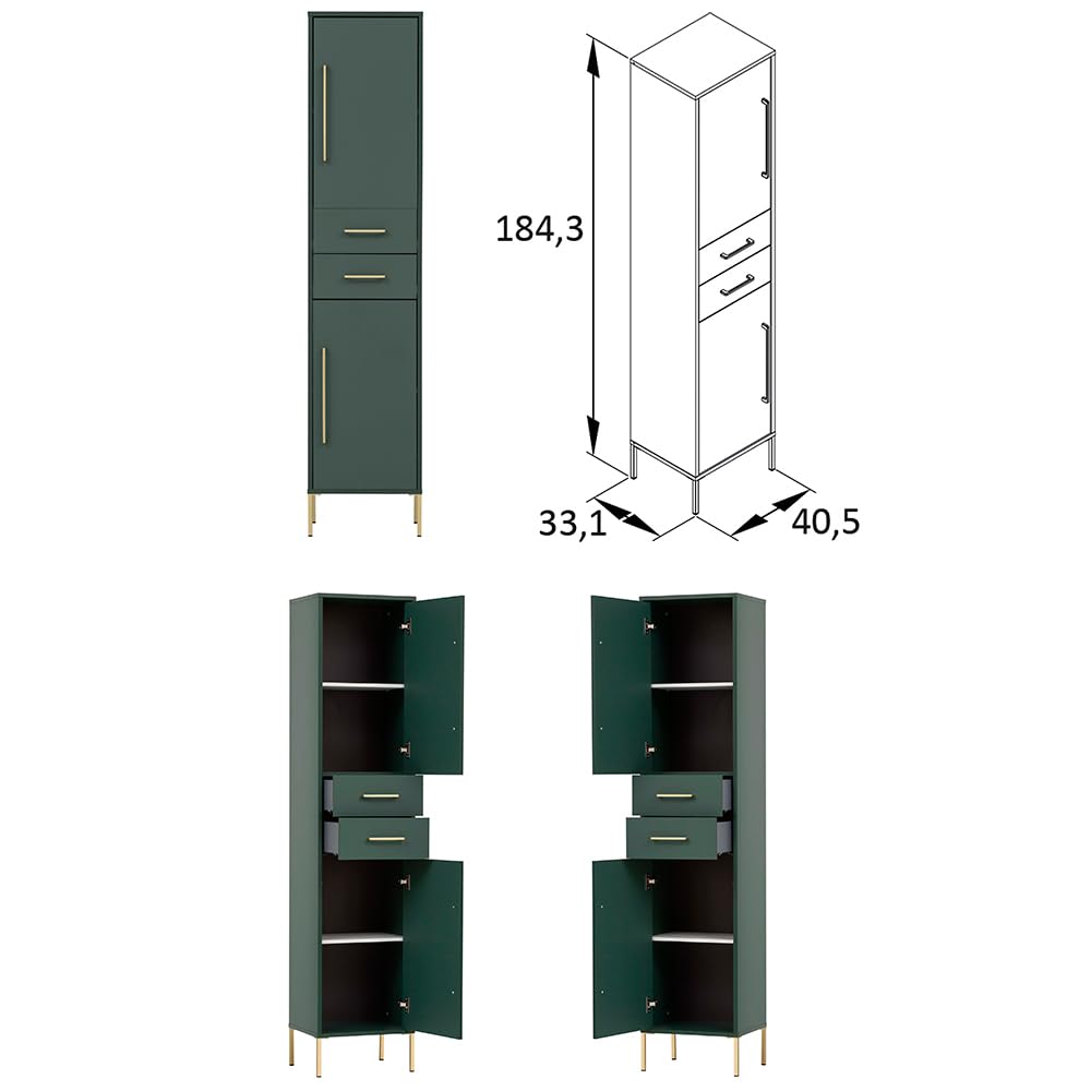 lomadox-badezimmer-set-waldgr-n-80-cm-spiegel-led image 7