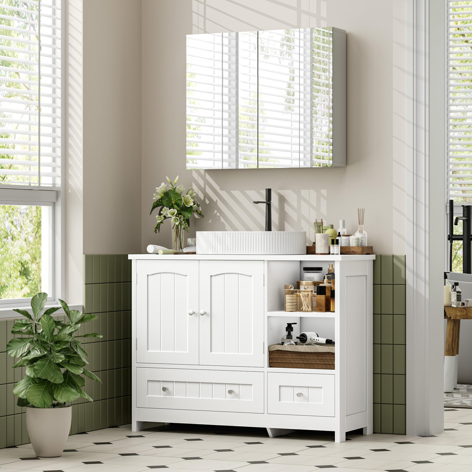 forehill-bathroom-vanity-unit-waschbeckenunterschrank-wei-80-cm image 2
