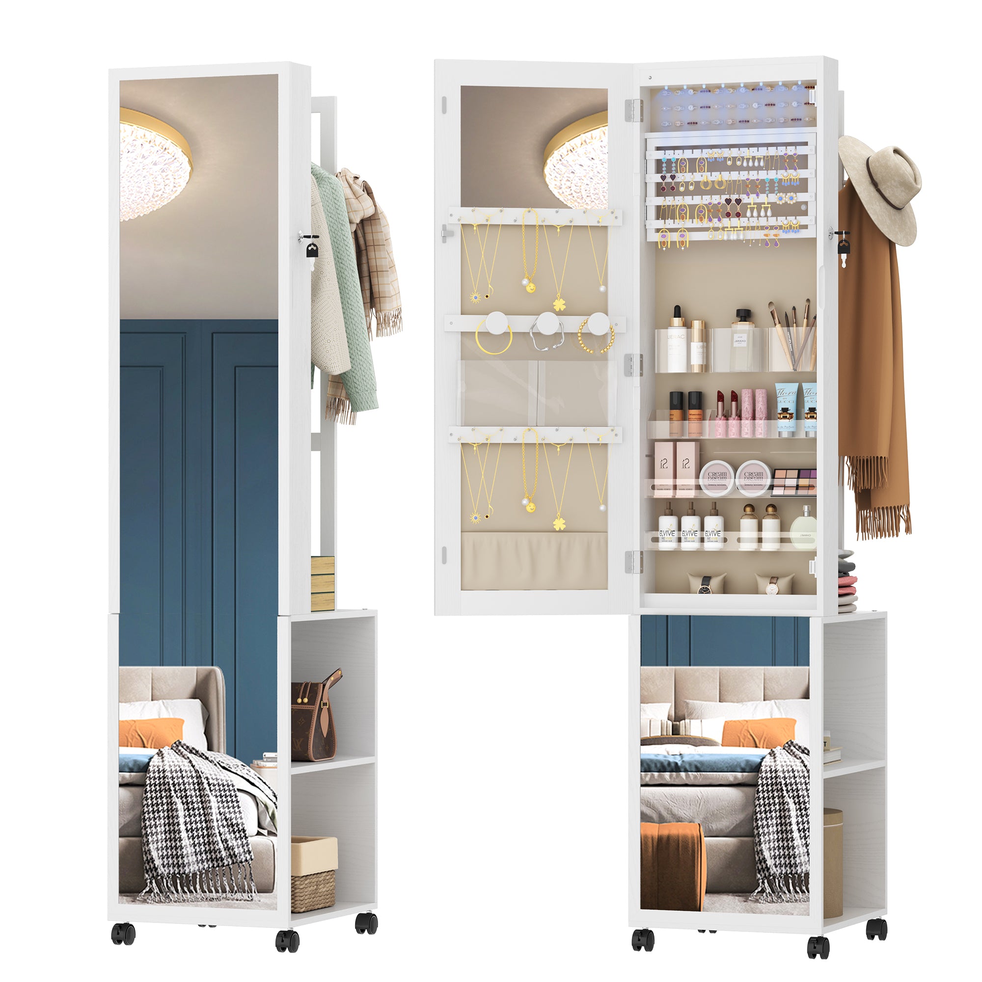 hzuaneri-bedroom-jc17003be-schmuckschrank-wei-mit-spiegel-170cm image 3