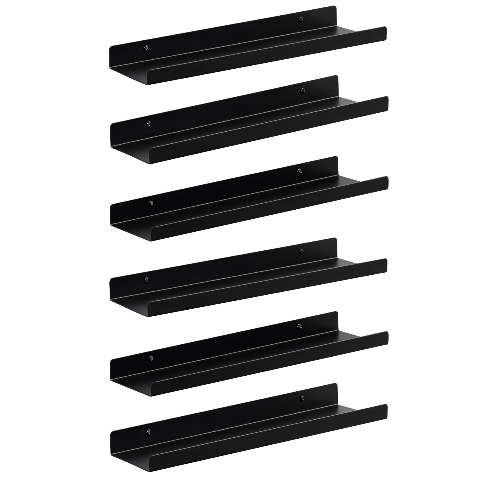 eugad-aufbewahrung-wandregal-6er-set-schwarz-metall image 1