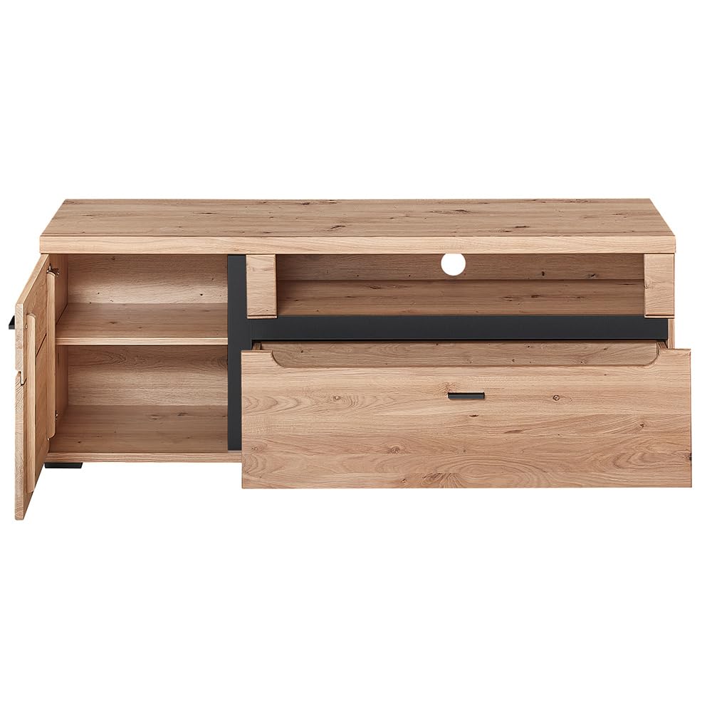 lomadox-wohnzimmer-wohnzimmer-set-esche-schwarz-matt-led-6-teilig image 5