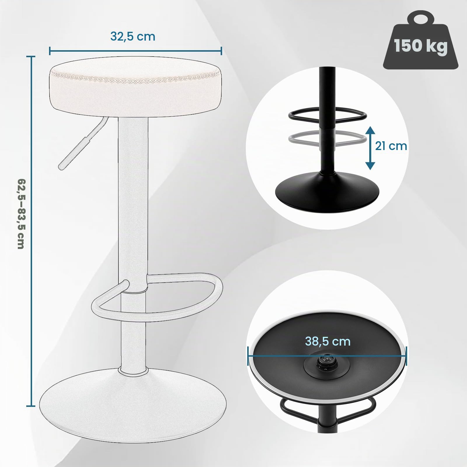 eugad-1085by-1-barhocker-braun-kunstleder-h-henverstellbar image 3