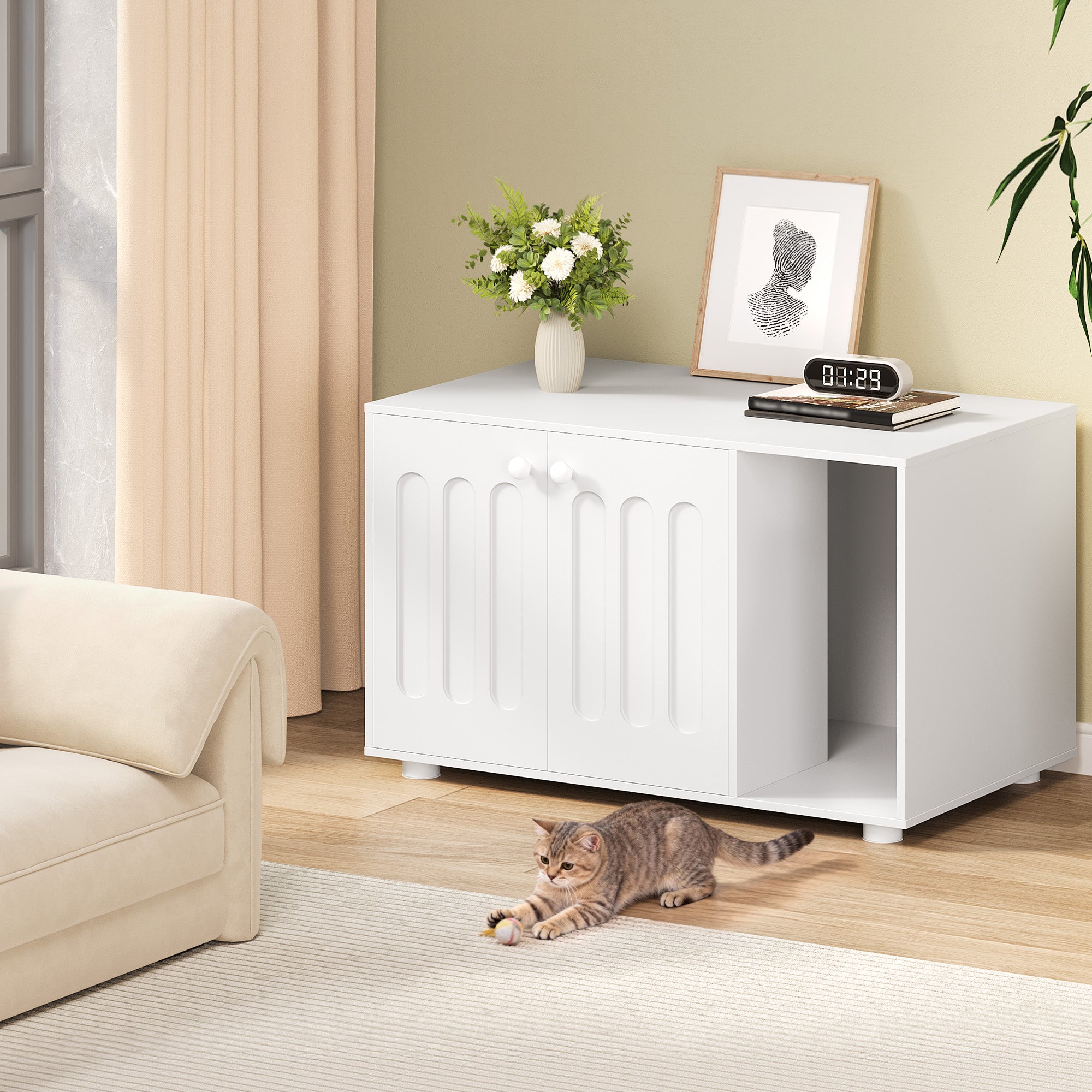 hzuaneri-pet-cb87903x-katzenklo-schrank-wei-80cm-holz image 3