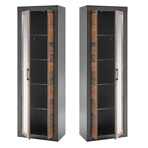 lomadox-flur-garderobenschrank-65x201x42-matera-anthrazit-spiegel image 8