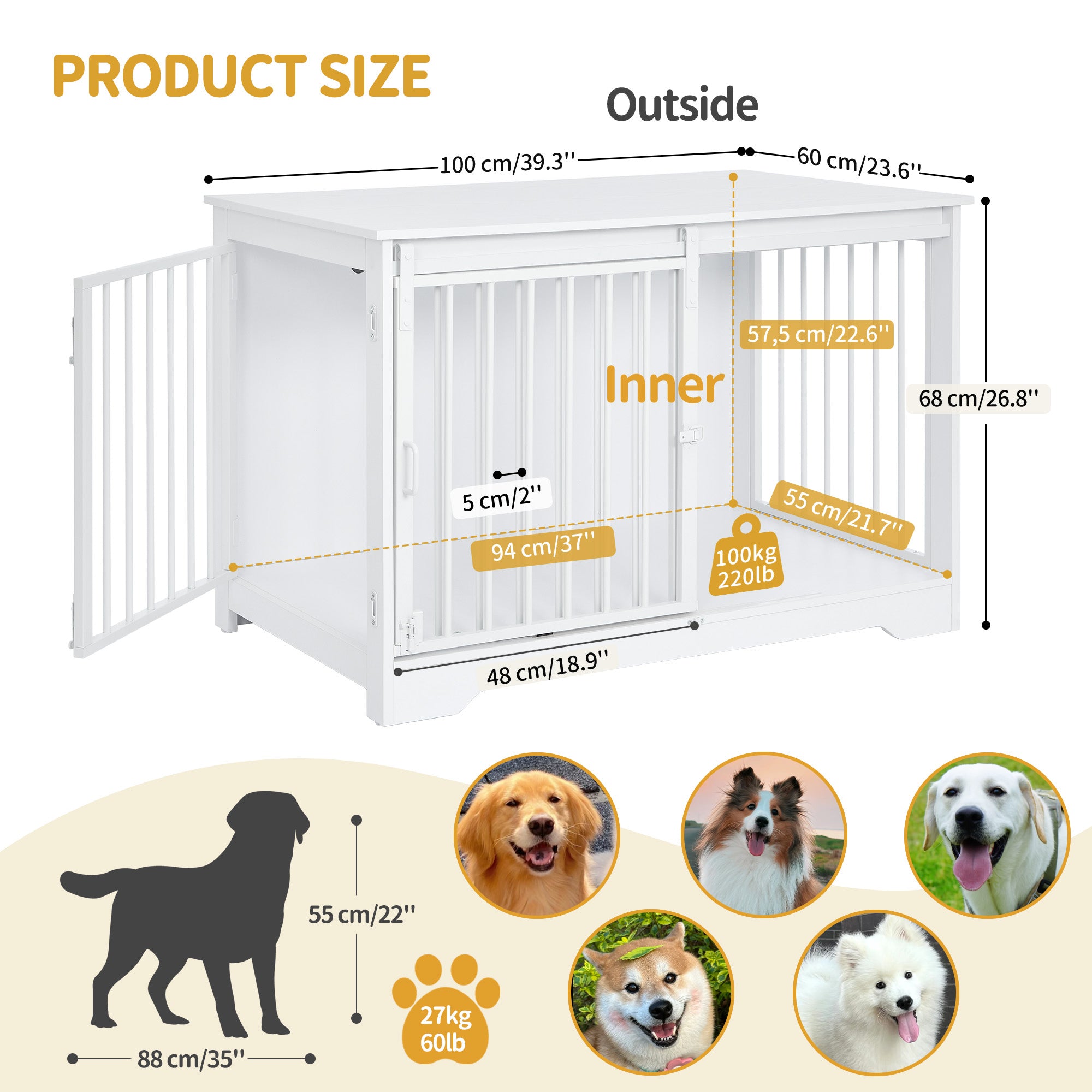 hzuaneri-dfc02313w-hundebox-100-cm-wei-holz-2-t-ren image 2