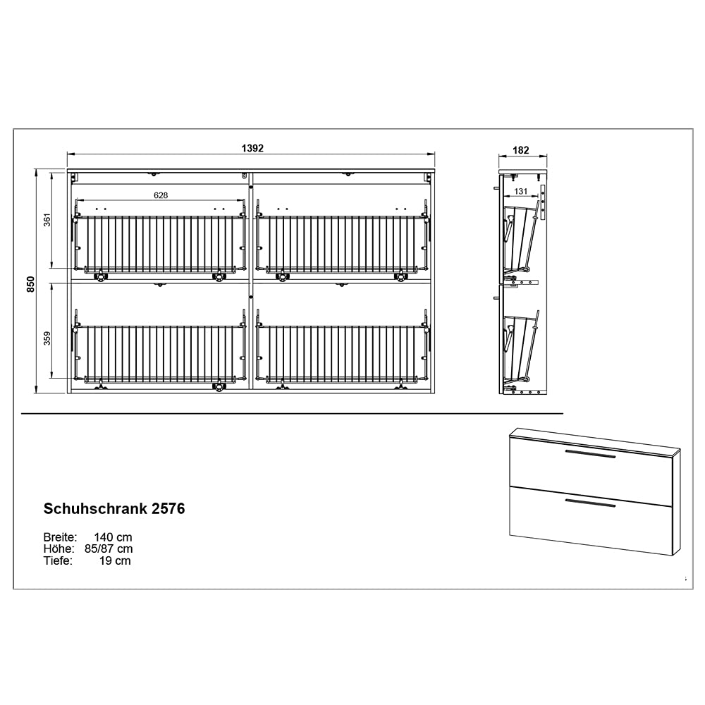 lomadox-flur-schuhschrank-utrera-01-kaschmir-140-cm-f-r-12-paar image 2
