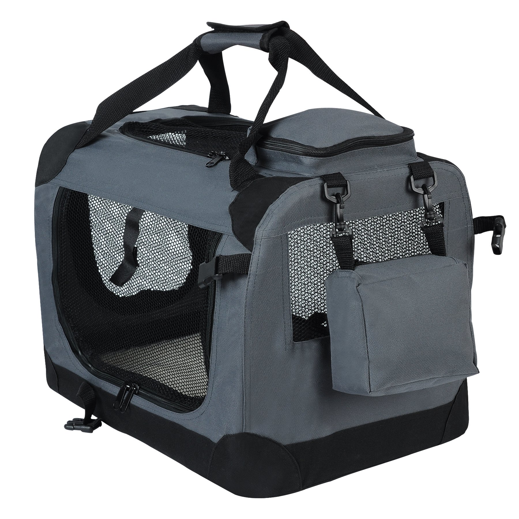 eugad-hundebox-0106ht-grau-faltbar-s-50x35x35cm image 1