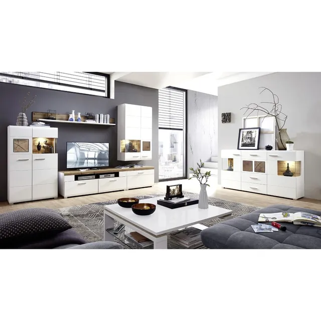 lomadox-wohnzimmer-wohnwand-wei-eiche-led-315-cm-set image 1