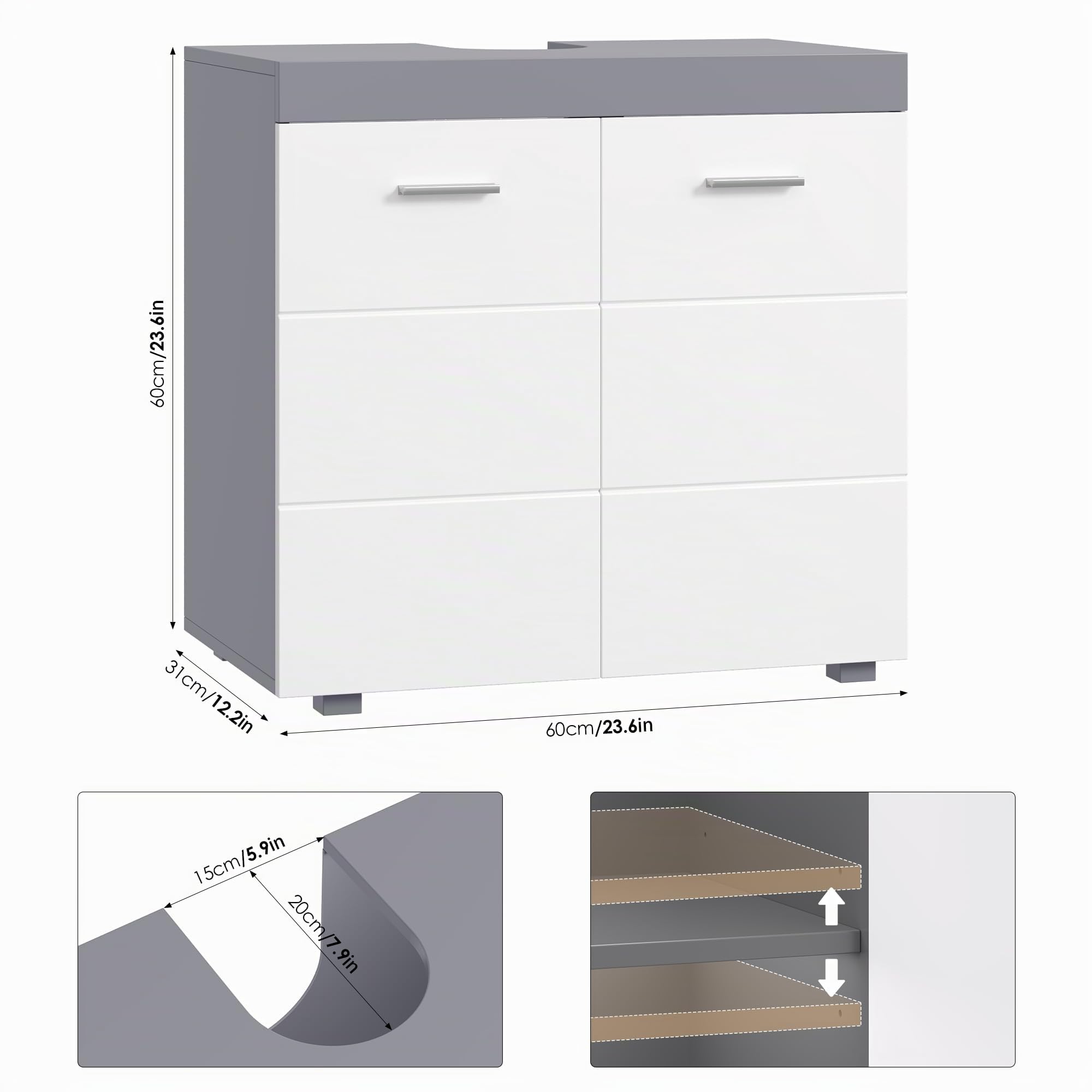 forehill-bathroom-vanity-unit-waschbeckenunterschrank-60-cm-grau image 3