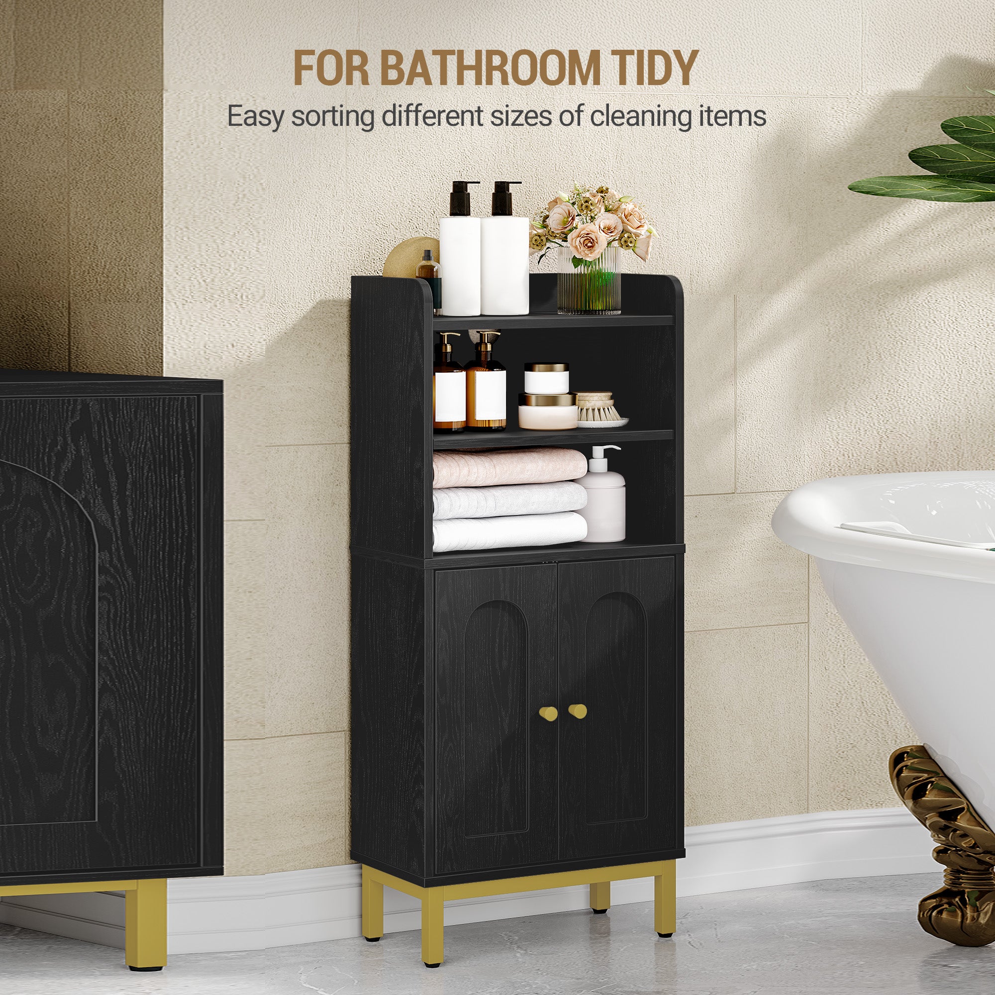 hzuaneri-bathroom-badschrank-bc48204g-schwarz-schmal-83-cm image 5