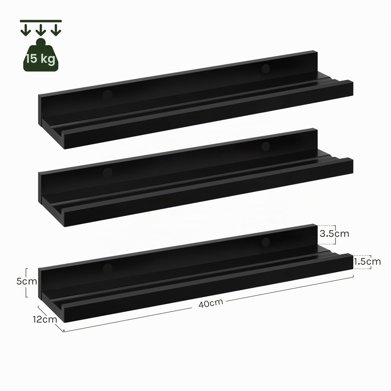 eugad-aufbewahrung-wandregal-schwarz-6er-set-40-cm-schweberegal image 3