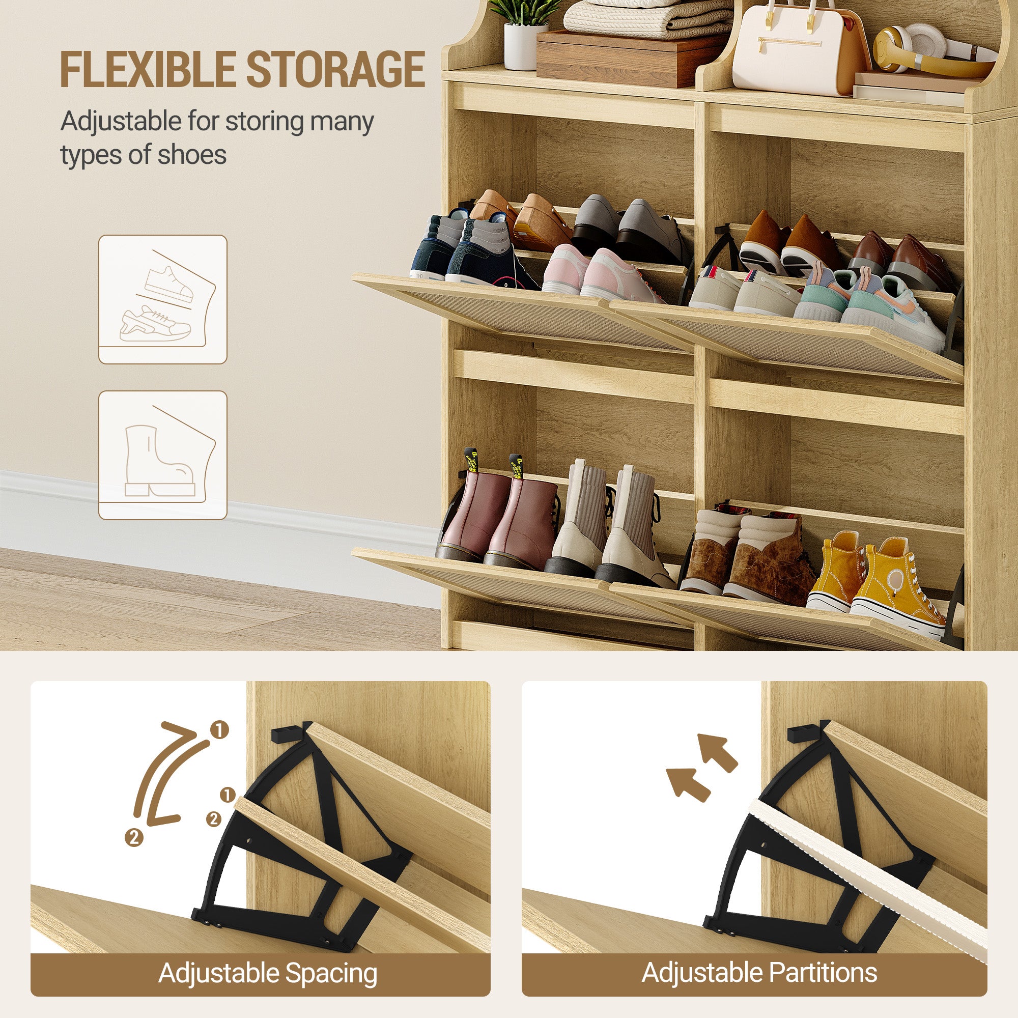 hzuaneri-sr56702y-schuhschrank-gelb-rattan-20-paare-100-cm image 4