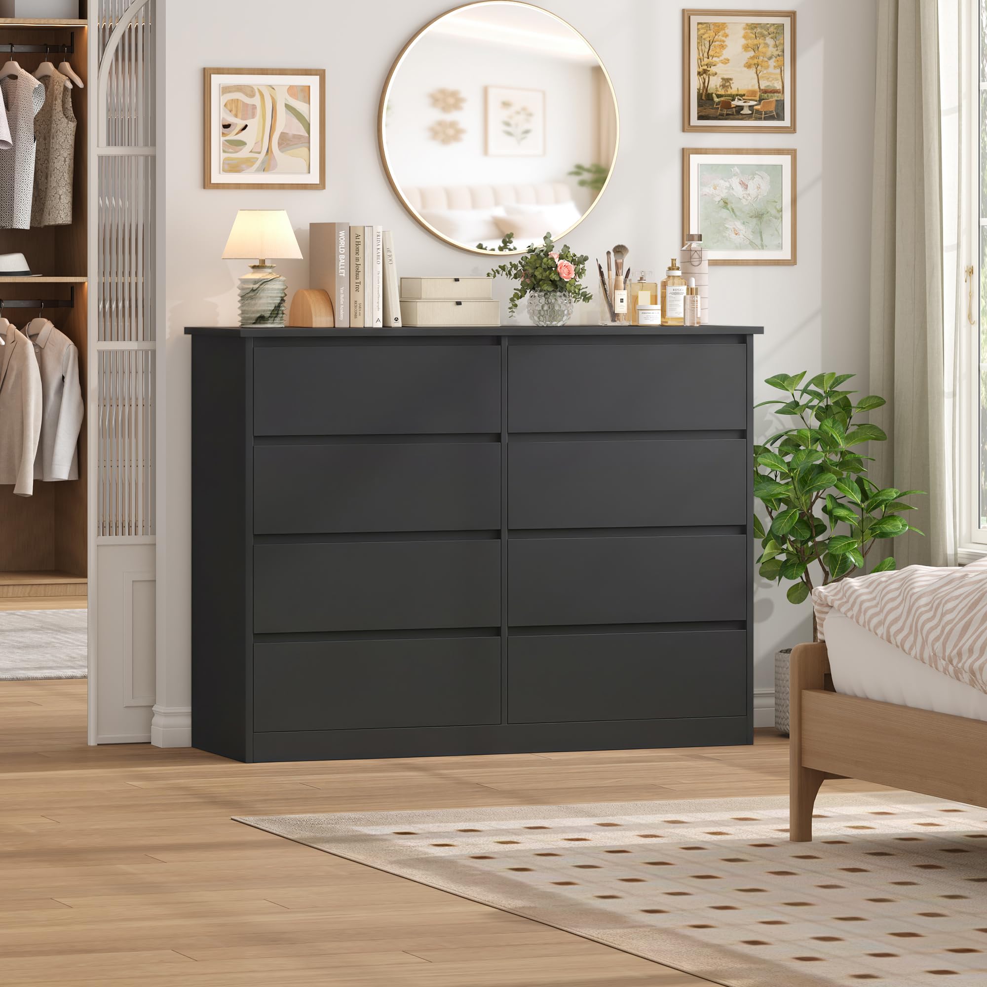 forehill-kommode-8-schubladen-120cm-schwarz-schubladenschrank image 4