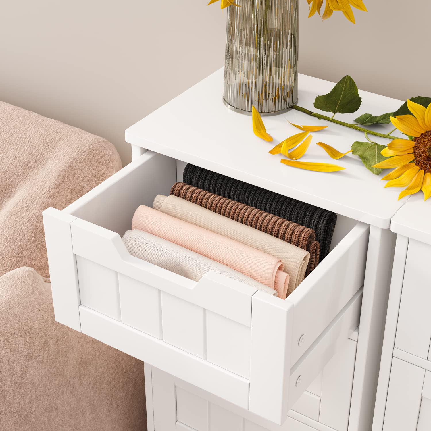 forehill-badschrank-wei-5-schubladen-40x30x102-mdf-schmal image 5