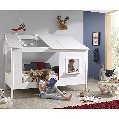 lomadox-hausbett-kinderbett-wei-90x200-cm-mit-dach image 5